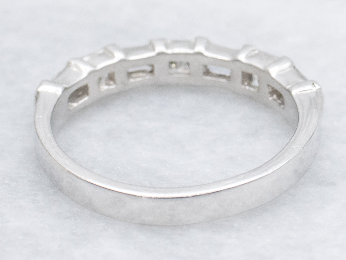 Mix-Cut Platinum and Diamond Band
