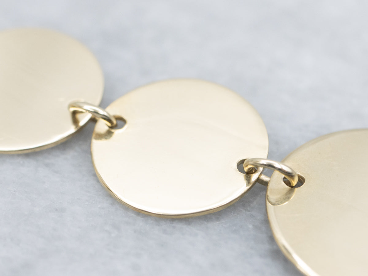 Triple Gold Disc Drop Pendant