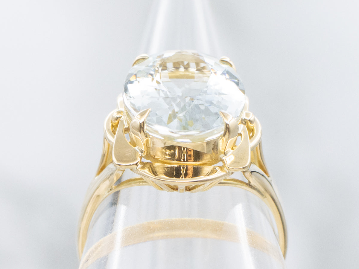 18-Karat Yellow Gold Aquamarine Ring