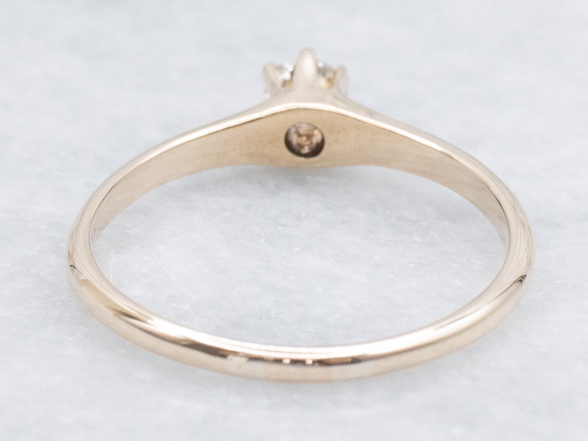 Antique Old European Cut Diamond Solitaire Engagement Ring