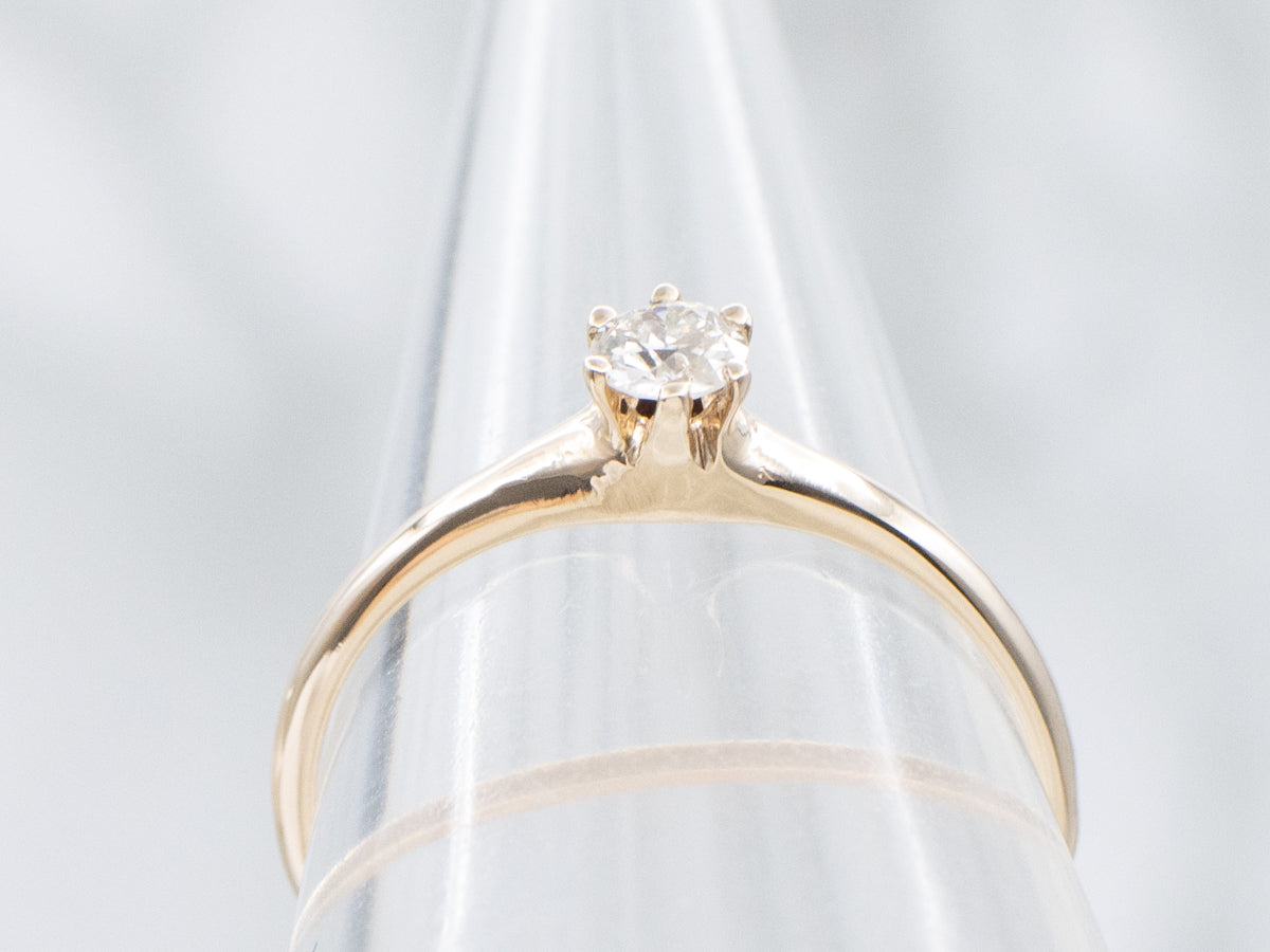 Antique Old European Cut Diamond Solitaire Engagement Ring