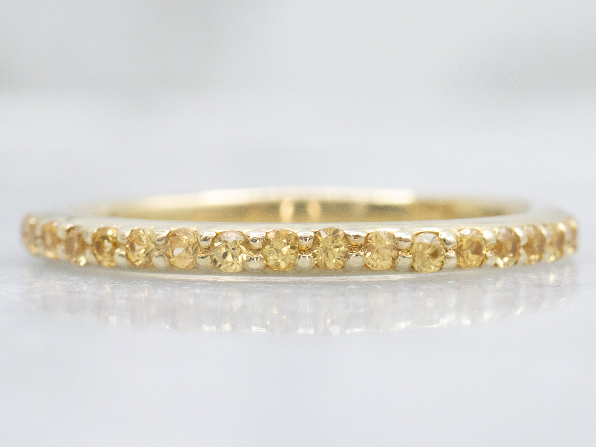 Yellow Sapphire 18-Karat Yellow Gold Gemstone Band