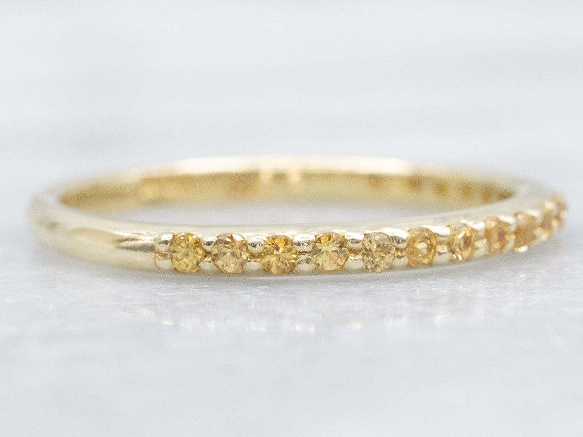 Yellow Sapphire 18-Karat Yellow Gold Gemstone Band