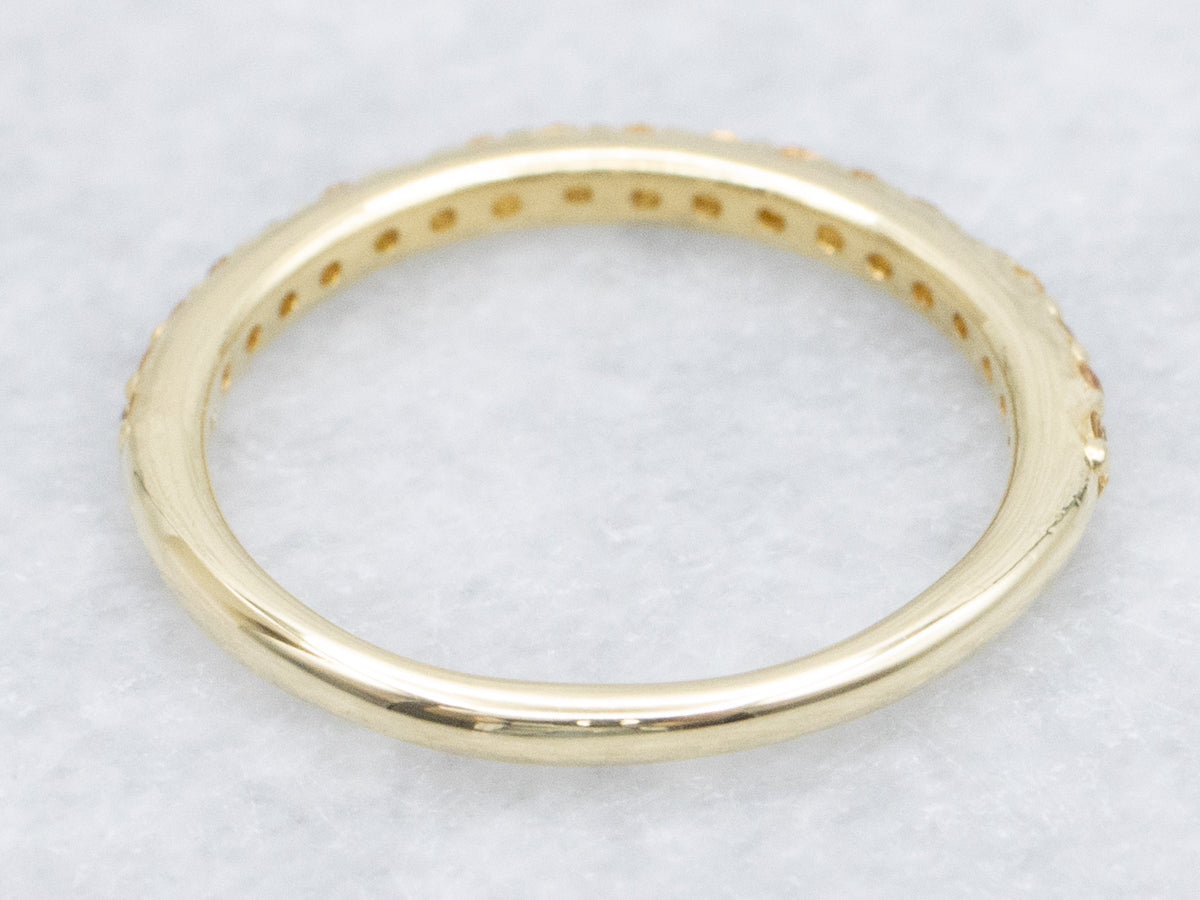 Yellow Sapphire 18-Karat Yellow Gold Gemstone Band