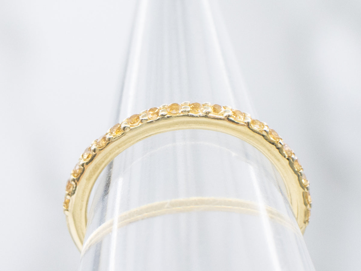 Yellow Sapphire 18-Karat Yellow Gold Gemstone Band
