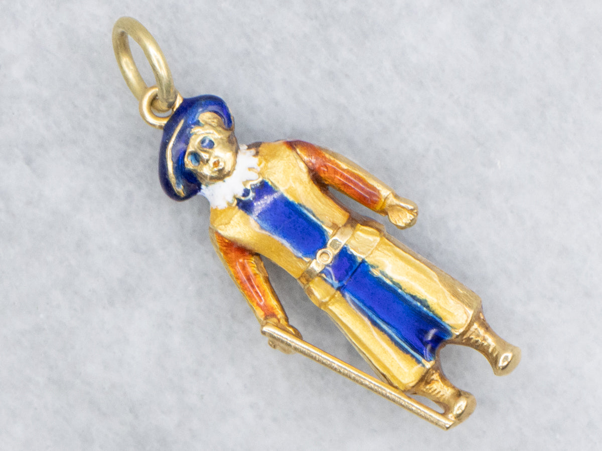 Vatican Guard Enamel and Gold Vintage Charm