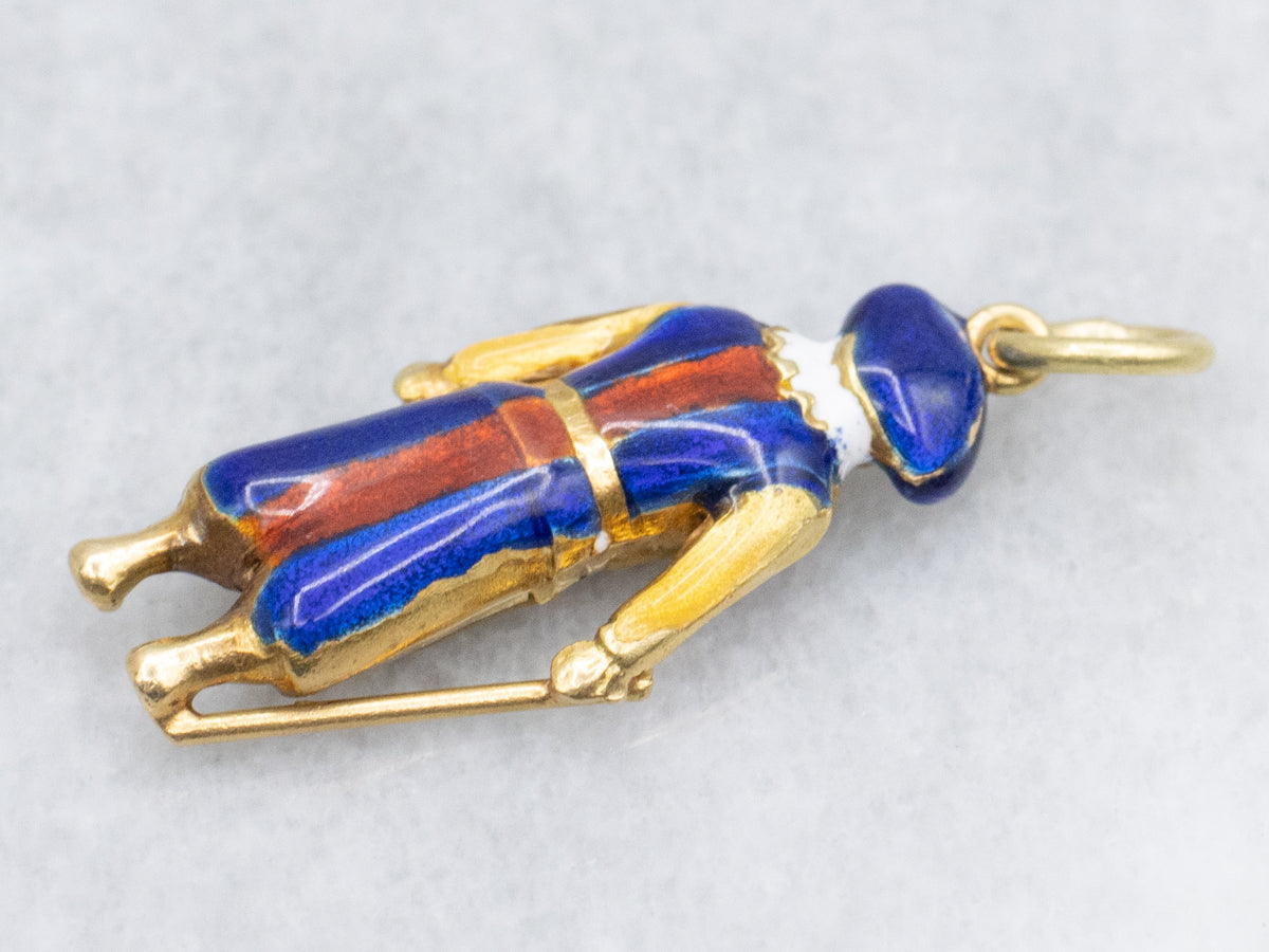 Vatican Guard Enamel and Gold Vintage Charm