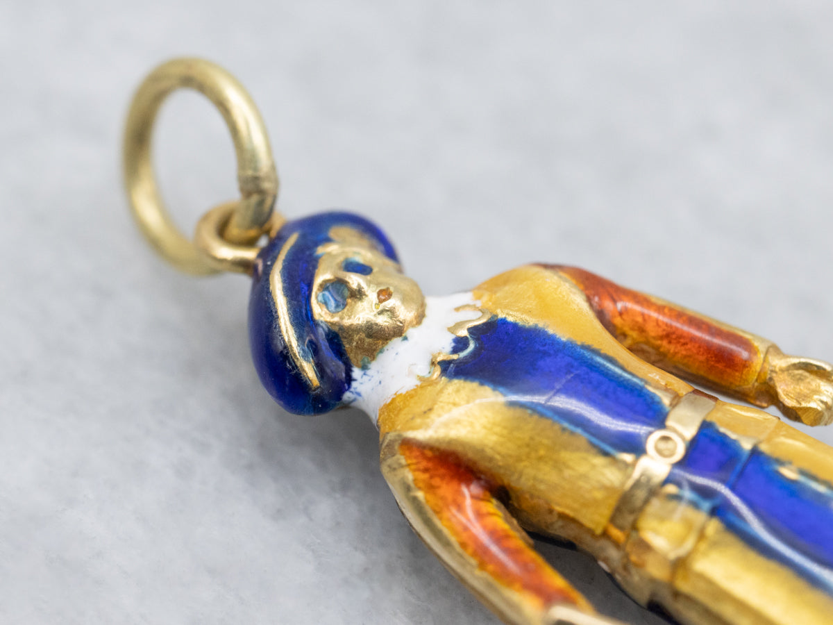 Vatican Guard Enamel and Gold Vintage Charm