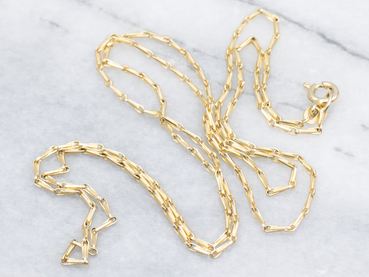 Yellow Gold Barleycorn Link Chain