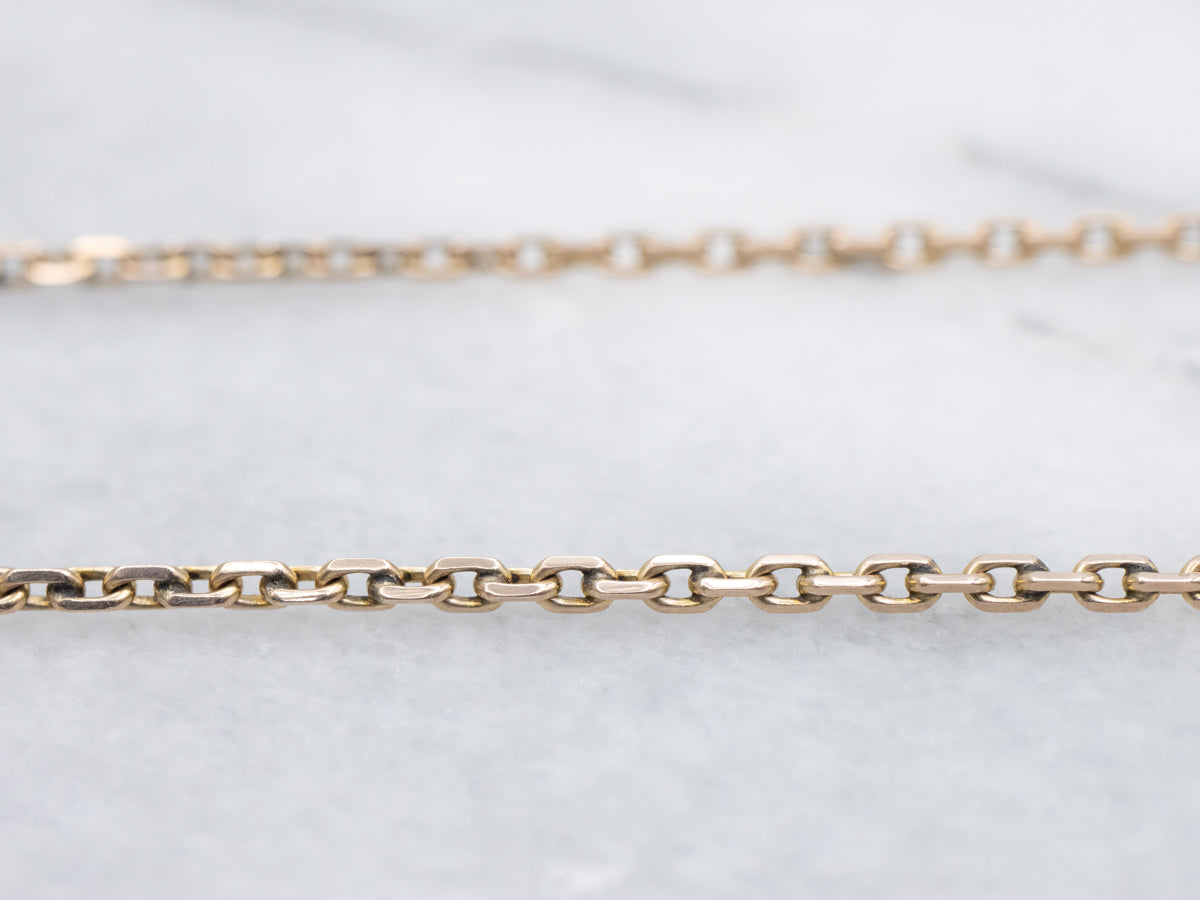 Vintage Rose Gold Cable Chain with Spring Ring Clasp