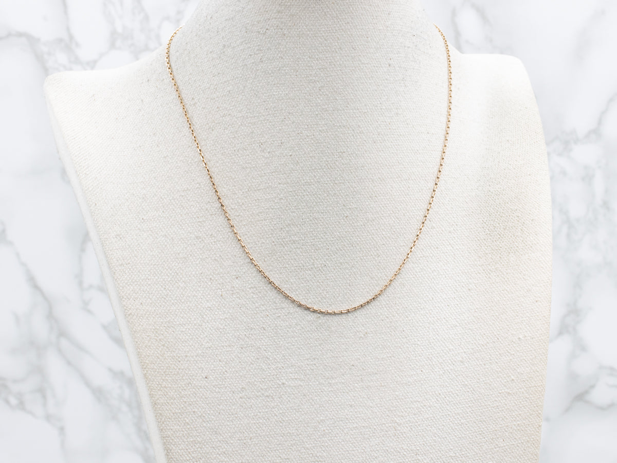 Vintage Rose Gold Cable Chain with Spring Ring Clasp