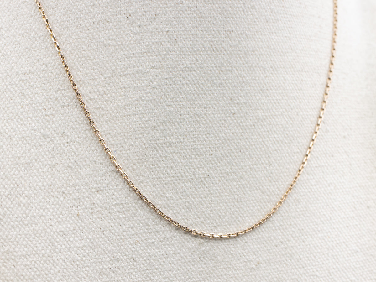 Vintage Rose Gold Cable Chain with Spring Ring Clasp