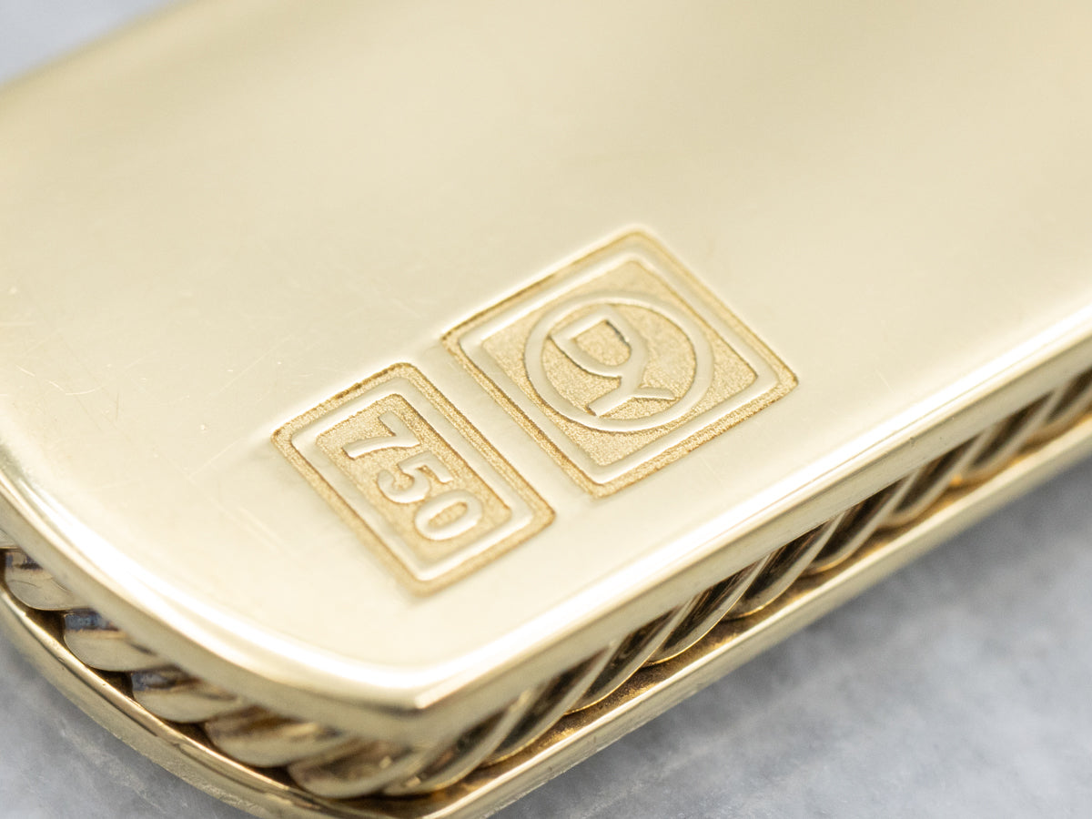 18-Karat Yellow Gold David Yurman Dog Tag Pendant