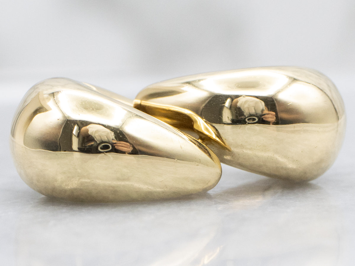 Polished 18-Karat Italian Gold Huggie Hoop Earrings