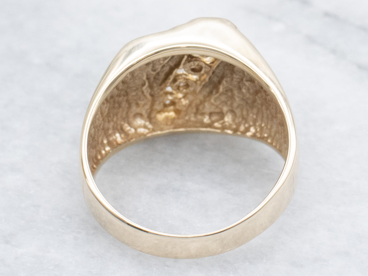 Vintage Gold and Diamond Unisex Ring