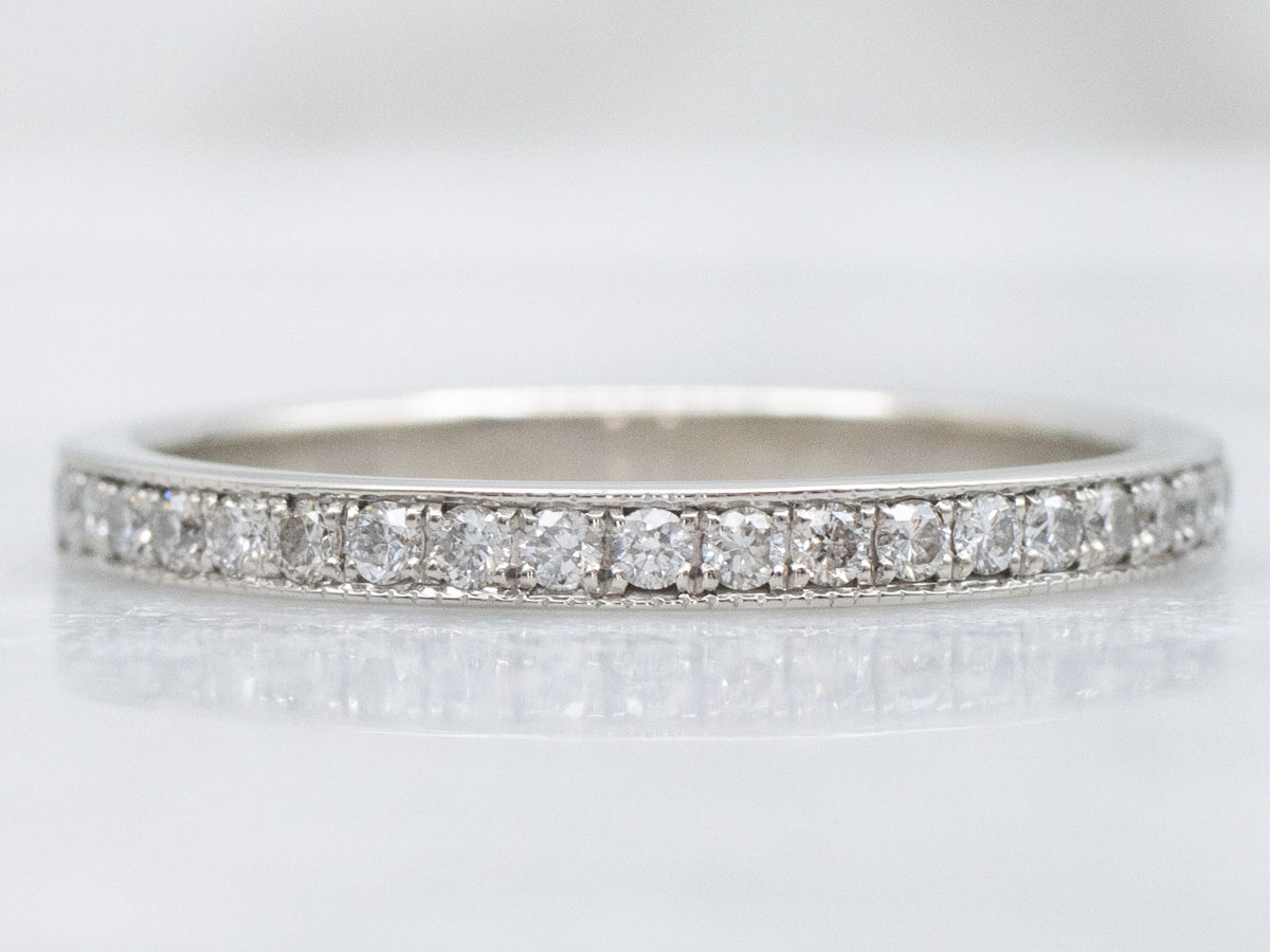 Sparkling Diamond White Gold Eternity Band