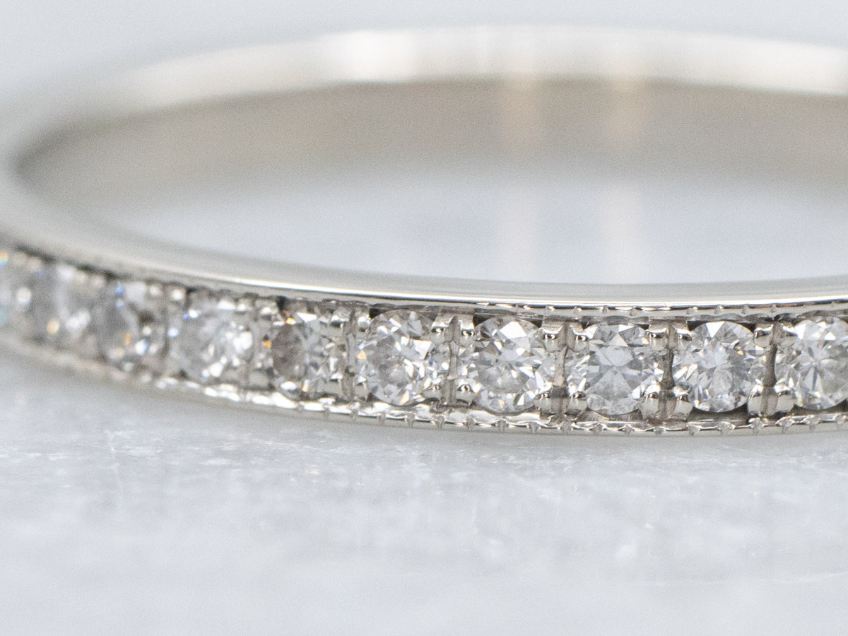 Sparkling Diamond White Gold Eternity Band