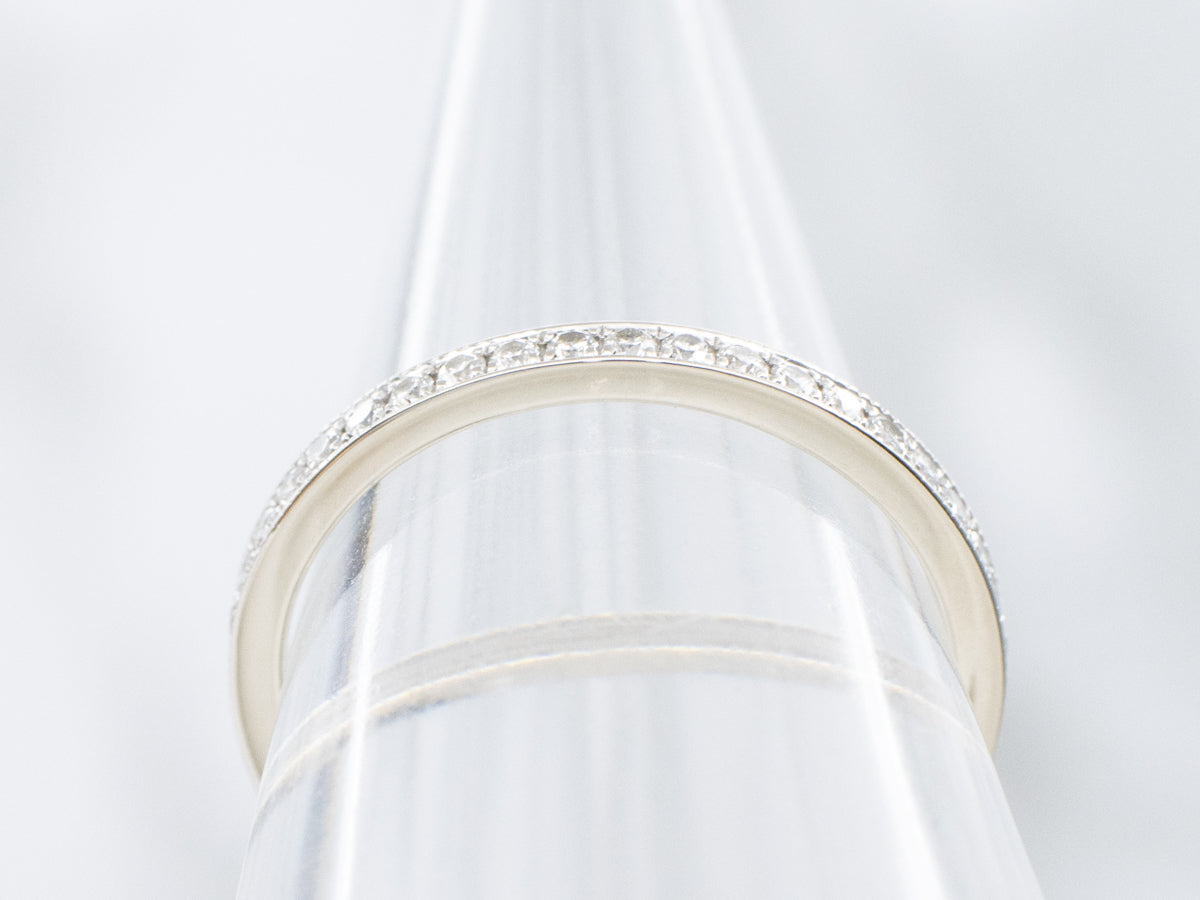 Sparkling Diamond White Gold Eternity Band