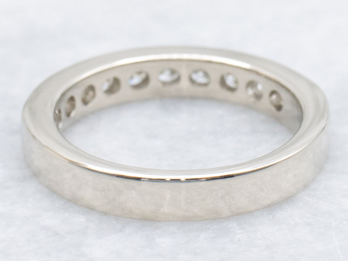 White Gold Channel-Set Diamond Band