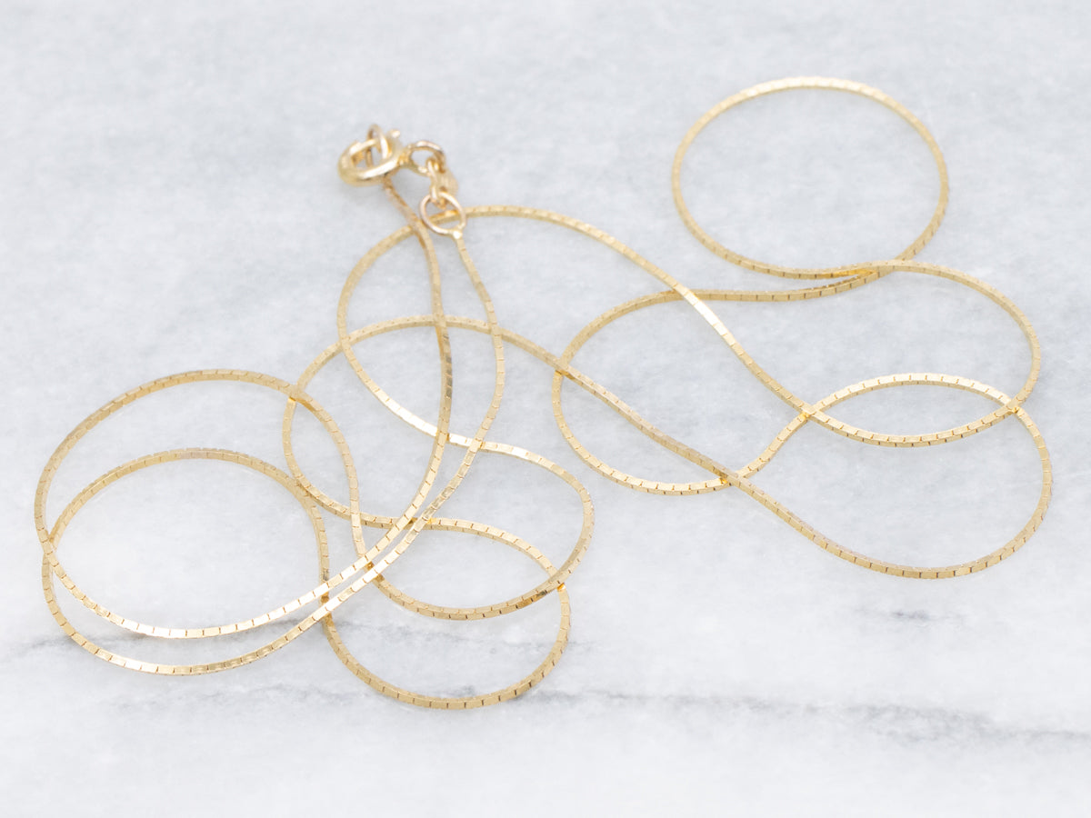 Italian Gold Cobra Chain with Spring Ring Clasp