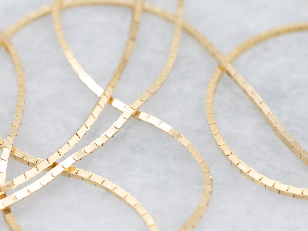 Italian Gold Cobra Chain with Spring Ring Clasp