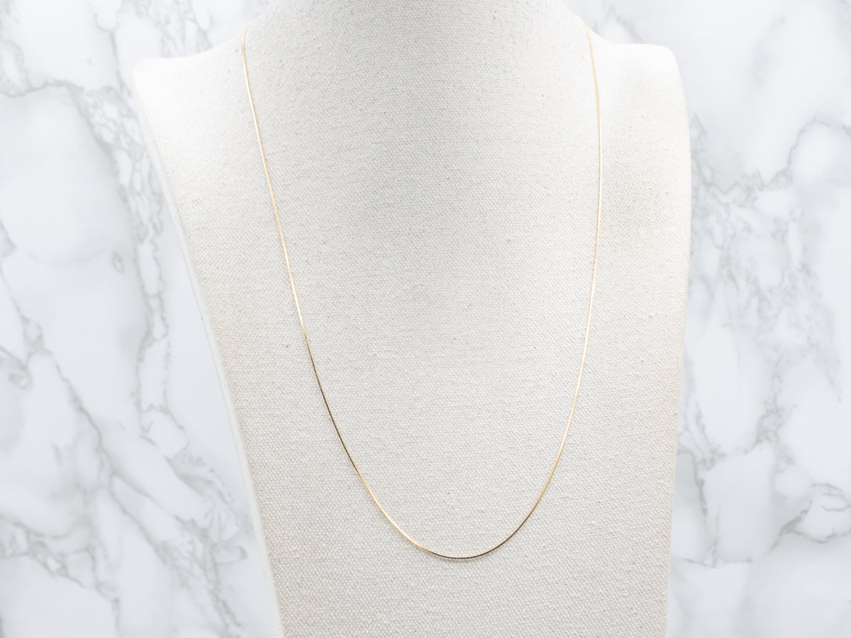 Italian Gold Cobra Chain with Spring Ring Clasp