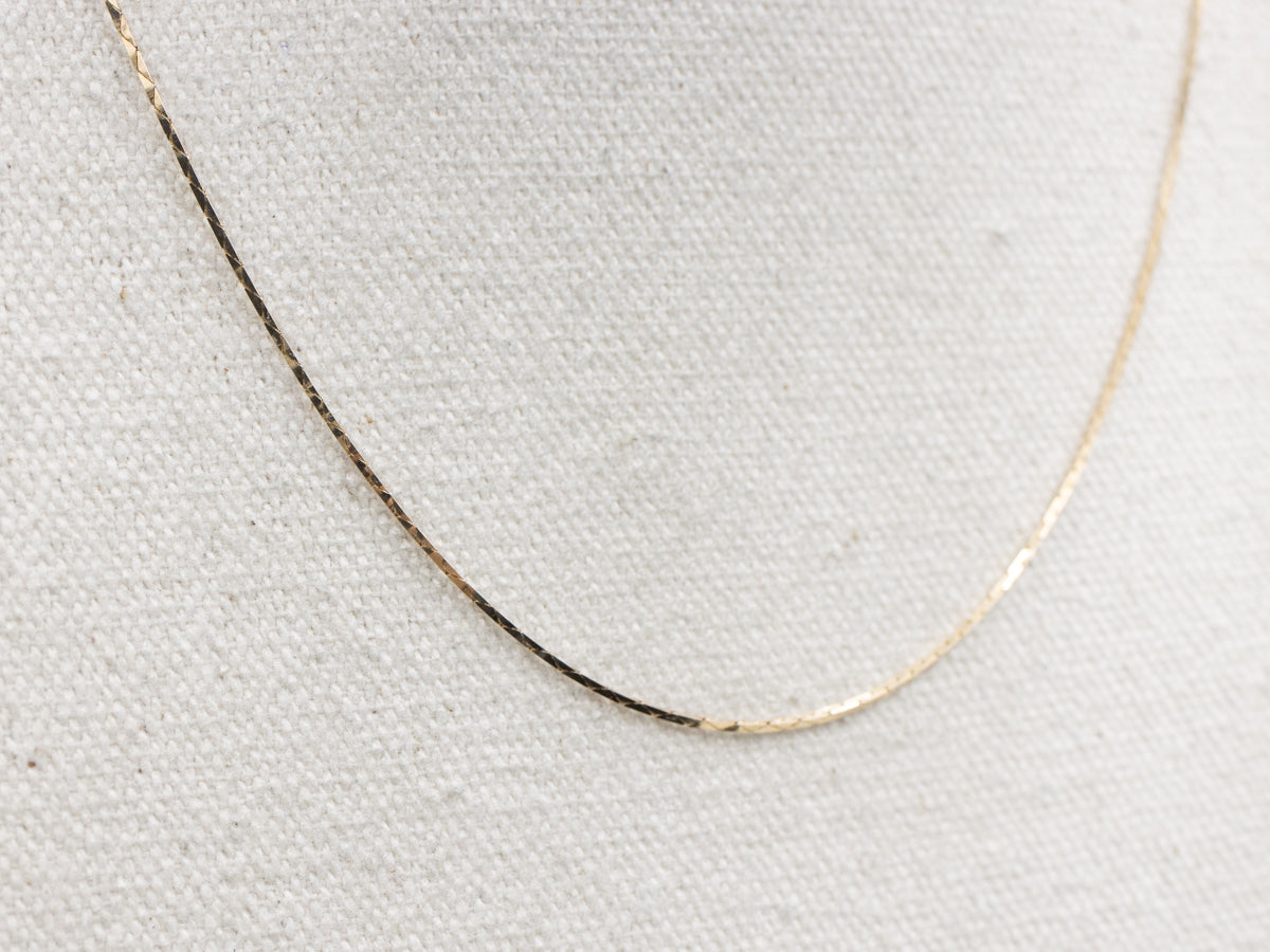 Yellow Gold Rectangular Box Link Chain