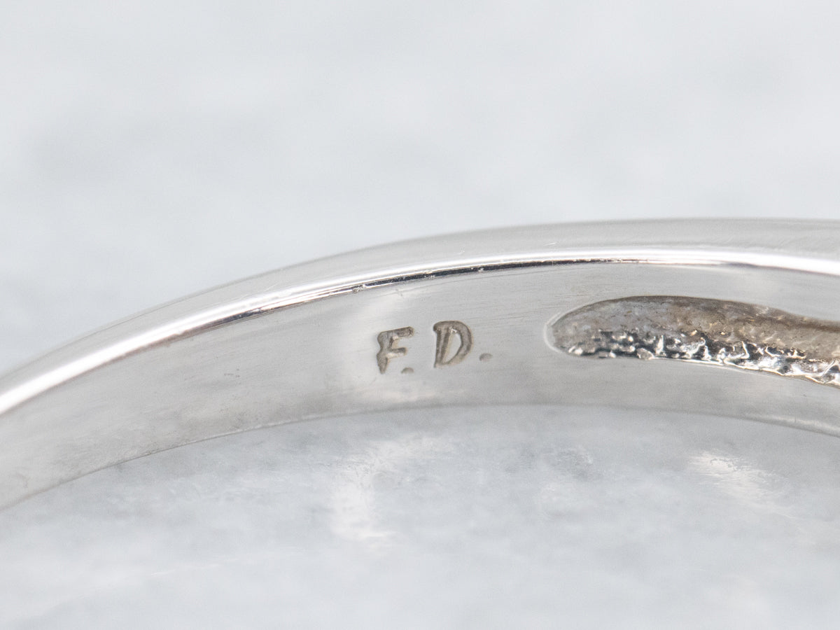 Round Brilliant Botanical White Gold Engagement Ring