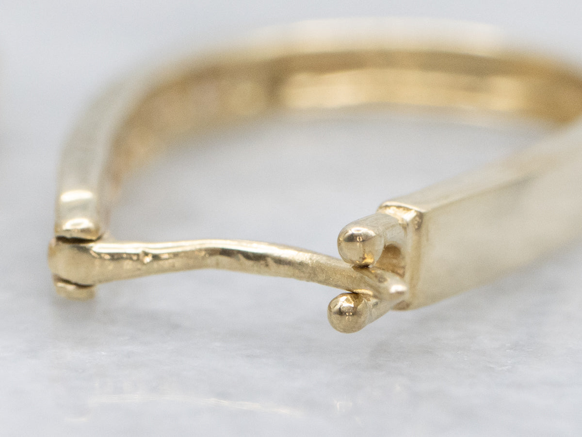Champagne Diamond Yellow Gold Hoop Earrings