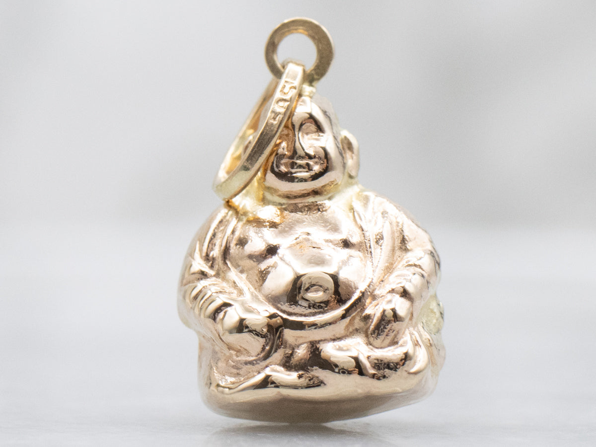 Vintage Gold Buddha Charm Pendant