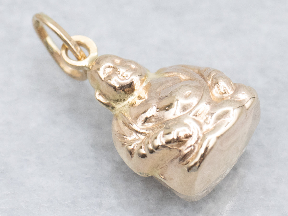 Vintage Gold Buddha Charm Pendant