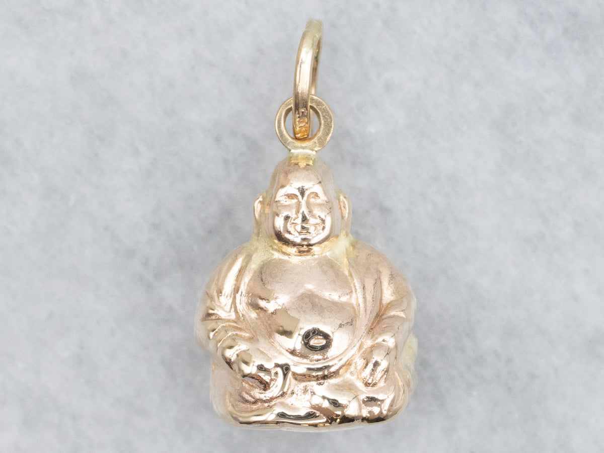 Vintage Gold Buddha Charm Pendant
