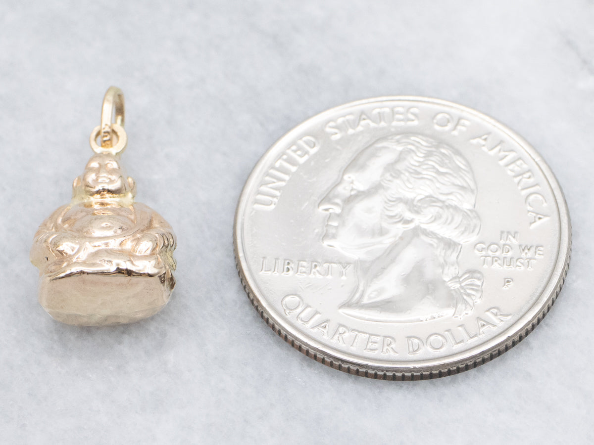 Vintage Gold Buddha Charm Pendant