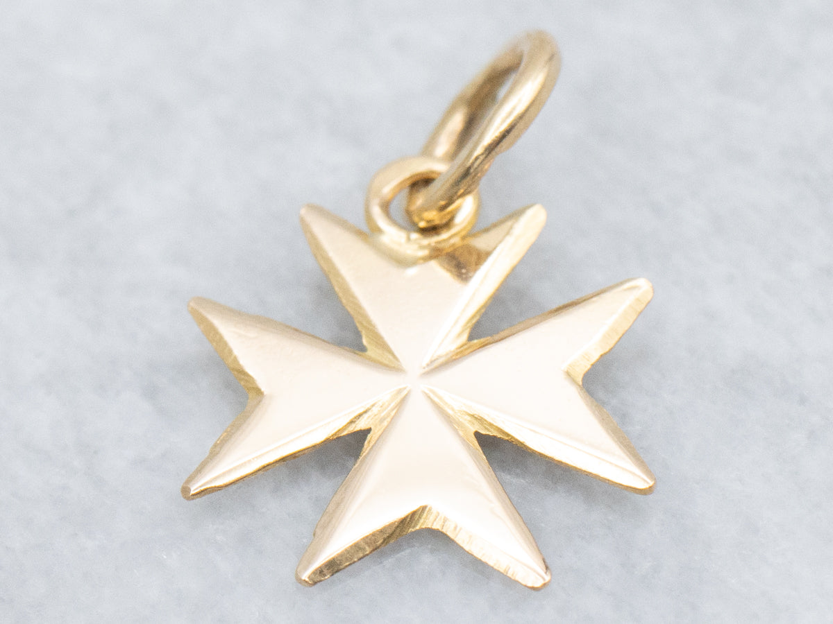 18-Karat Yellow Gold Maltese Cross Pendant