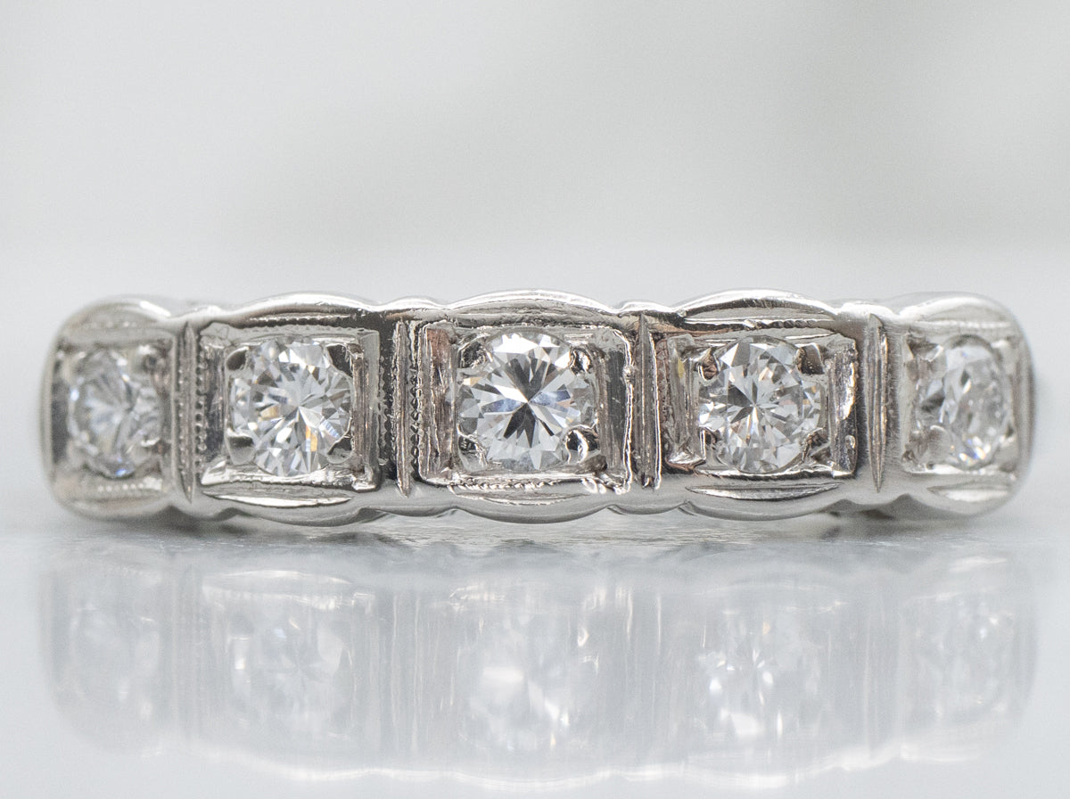 Vintage Five-Stone Diamond Band