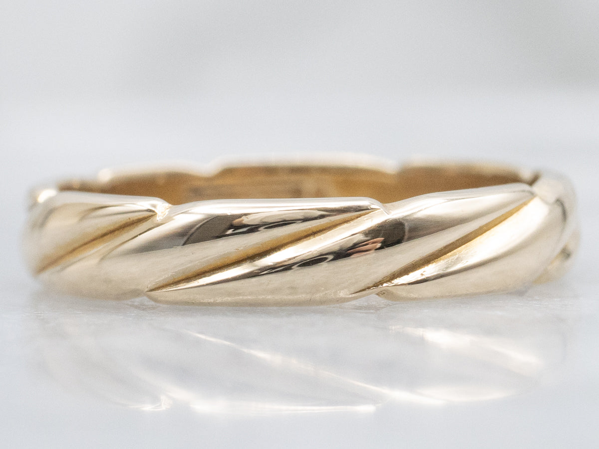 Vintage Twisting Gold Band