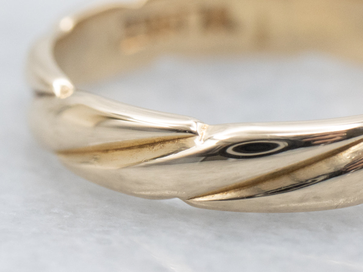 Vintage Twisting Gold Band