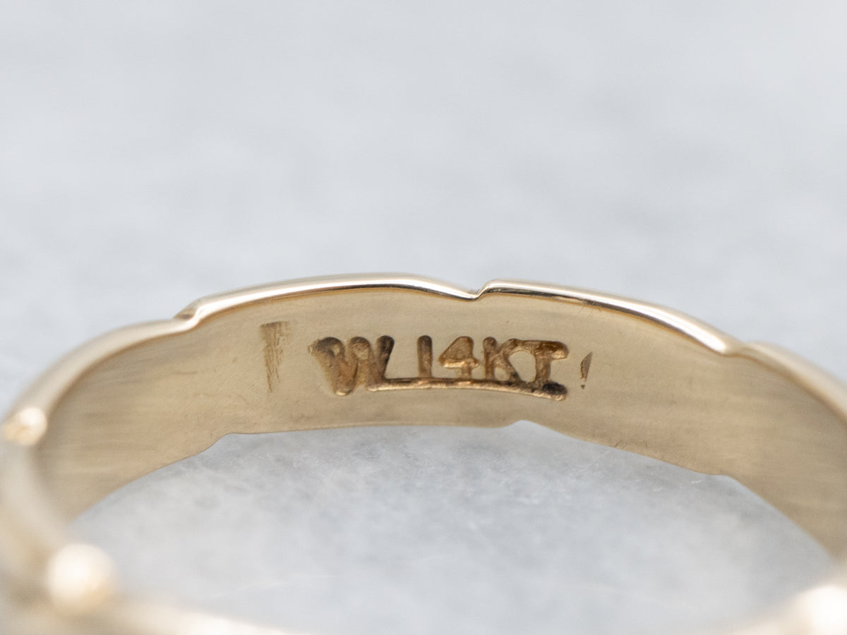 Vintage Twisting Gold Band