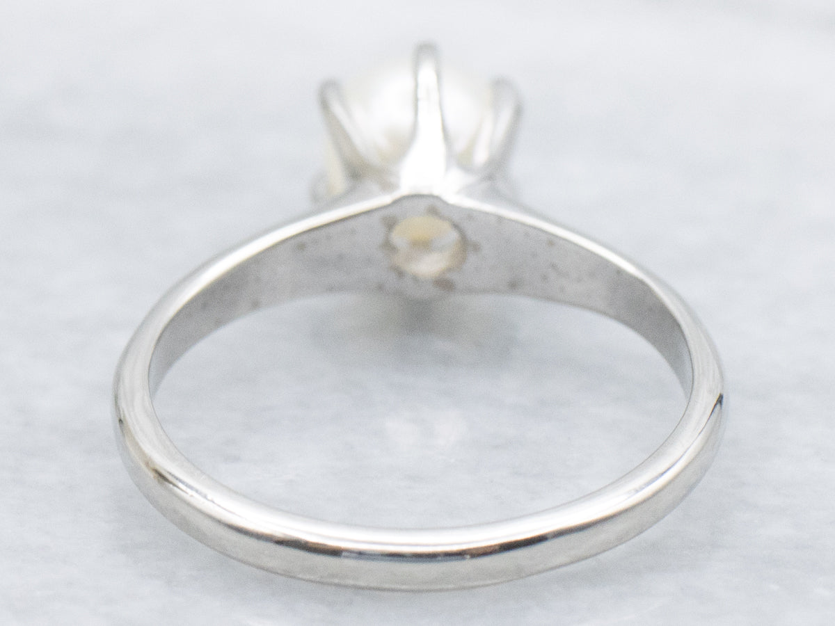 Timeless Saltwater Pearl Solitaire Ring