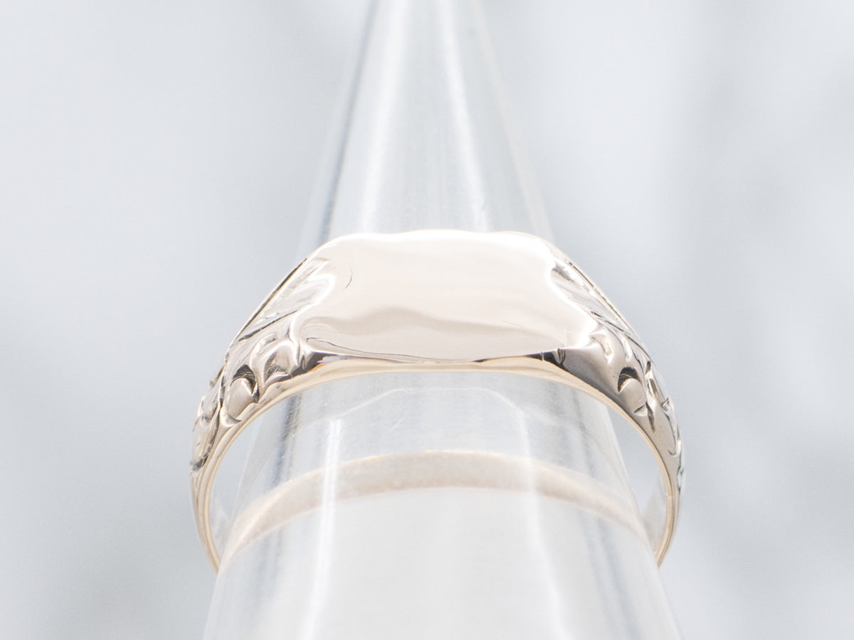 Victorian-Era Shield-Shaped Gold Signet Ring