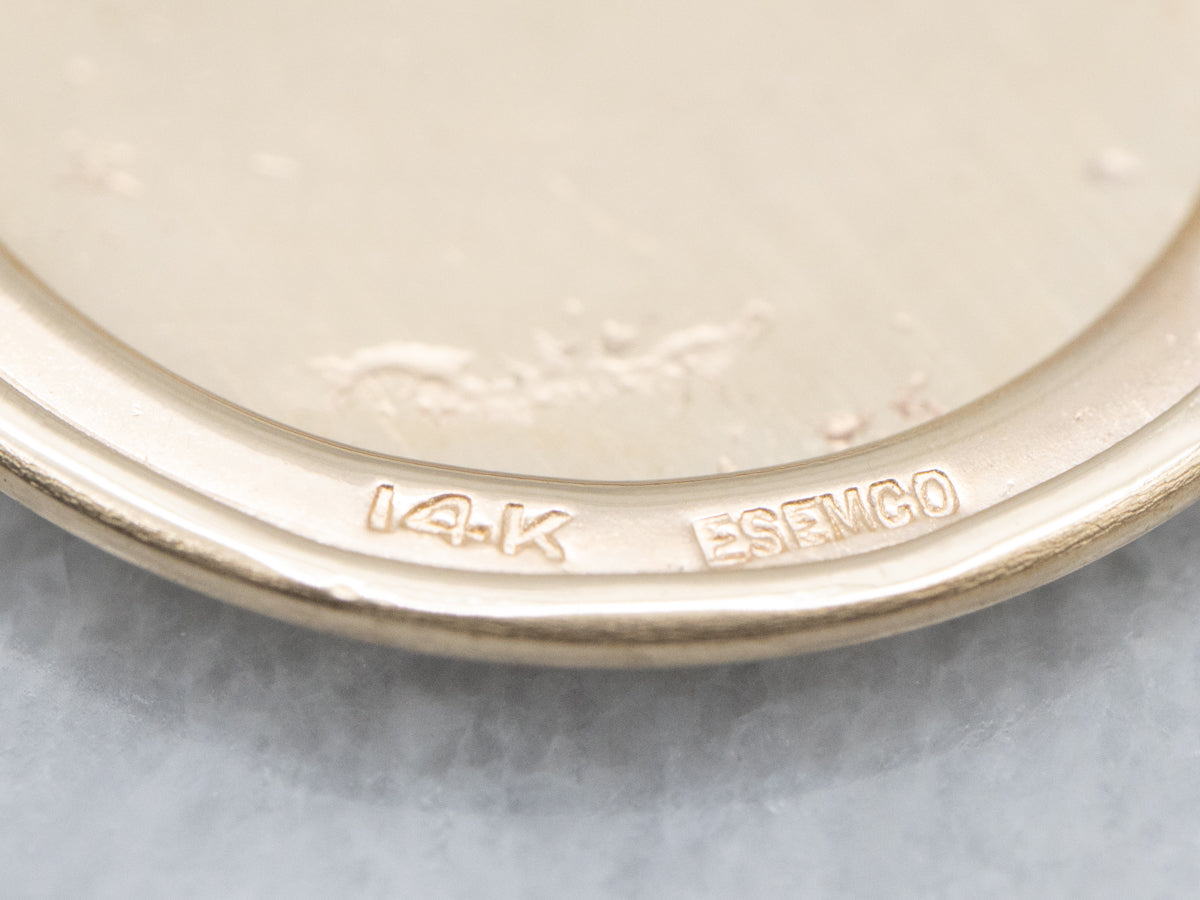Vintage Yellow Gold Locket with Floral Engravings
