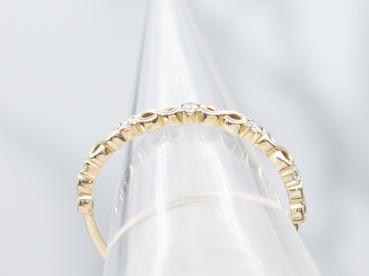 Yellow Gold Infinity-Symbol Diamond Band