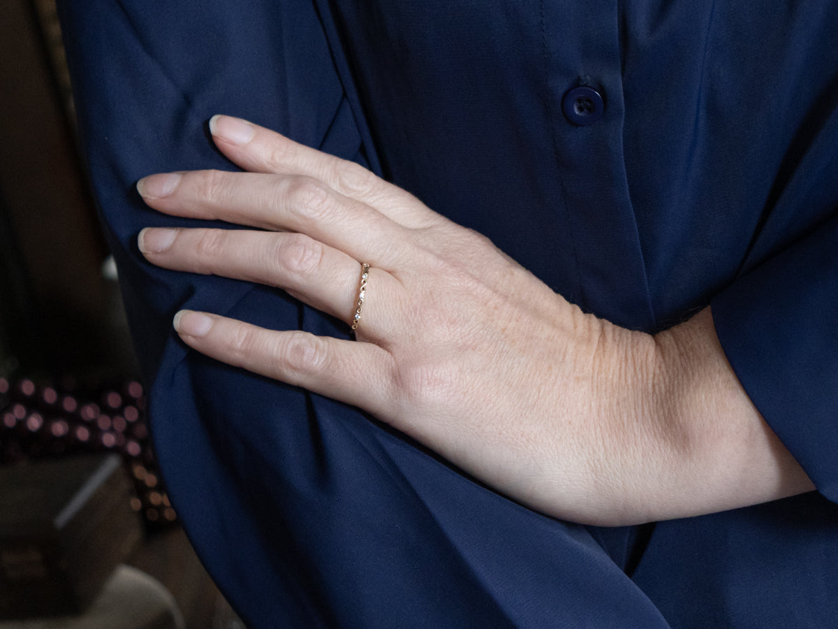 Yellow Gold Infinity-Symbol Diamond Band