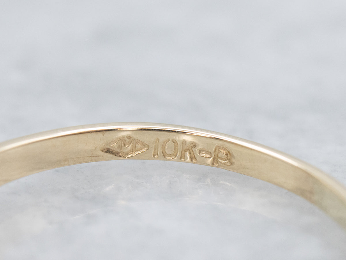 Vintage Two-Tone Gold Diamond Christening Ring