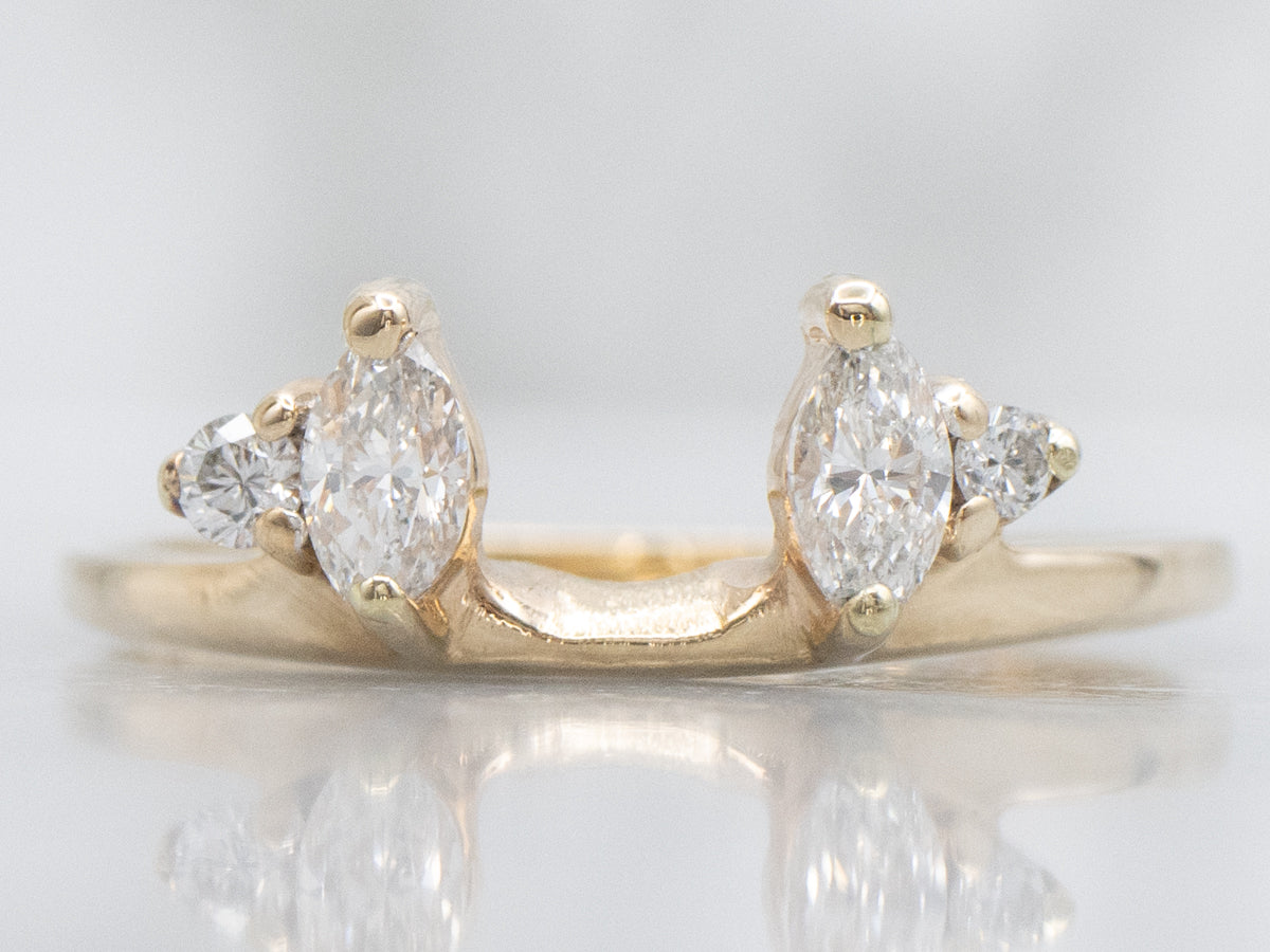 Mix-Cut Diamond and Gold Guard Band