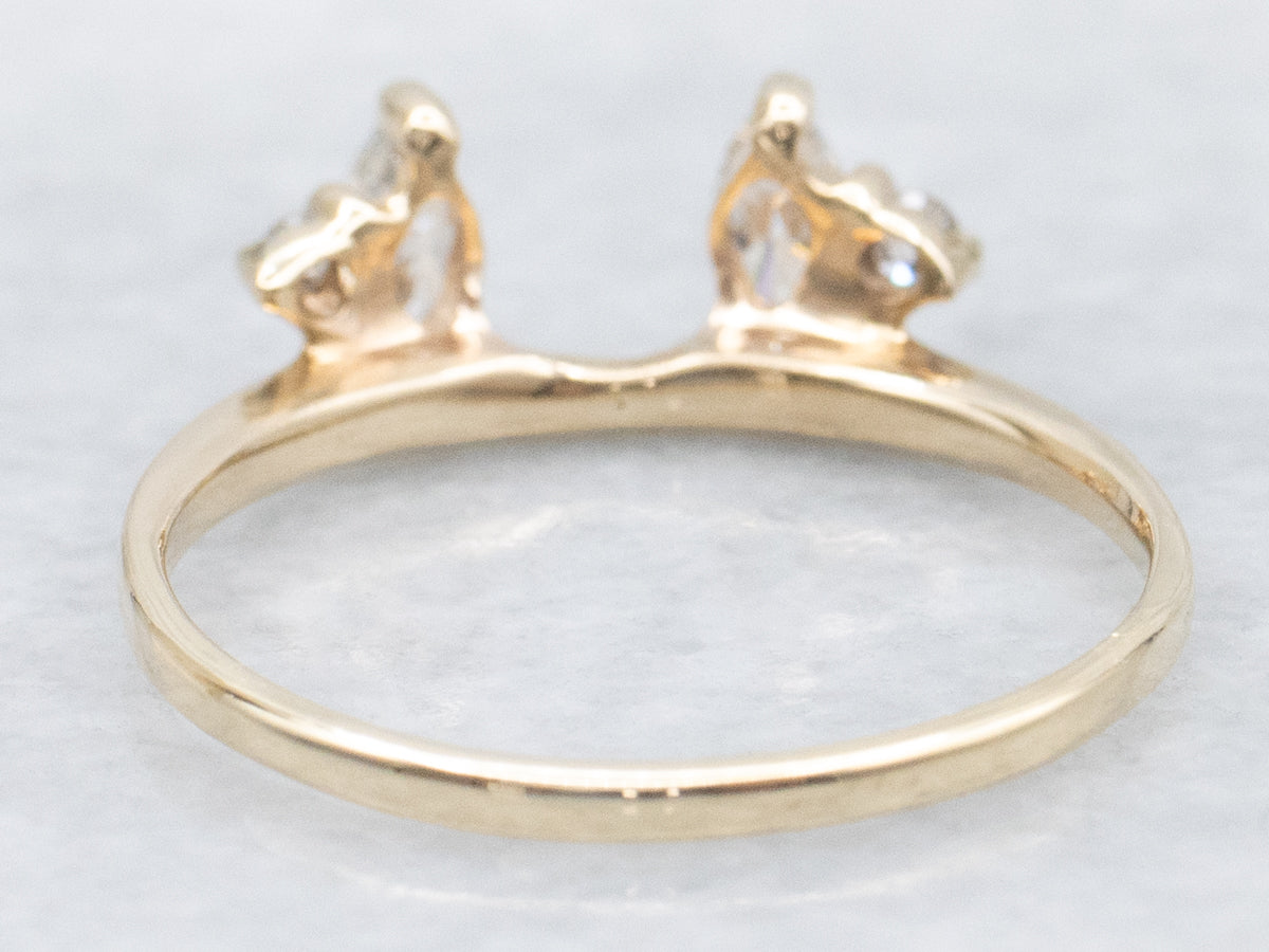 Mix-Cut Diamond and Gold Guard Band