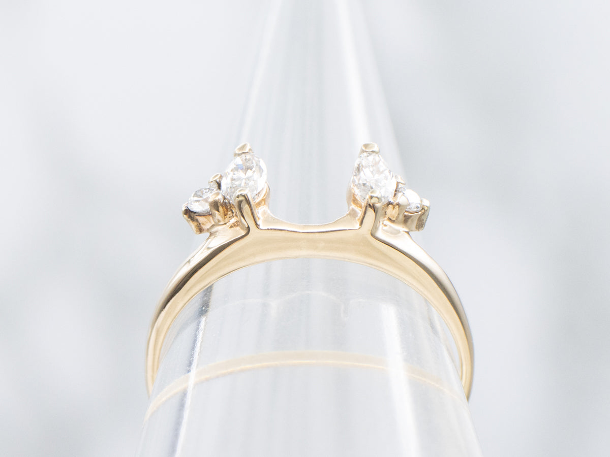 Mix-Cut Diamond and Gold Guard Band