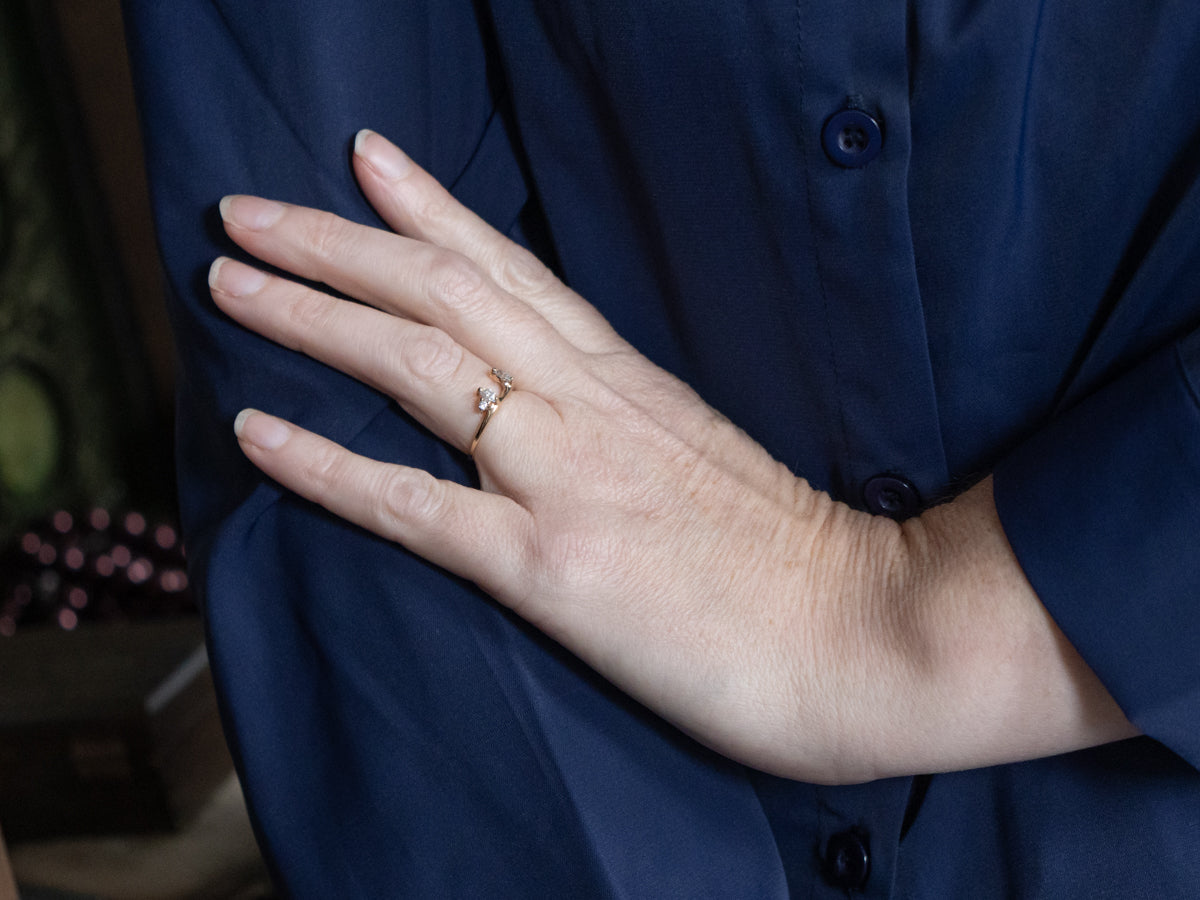 Mix-Cut Diamond and Gold Guard Band
