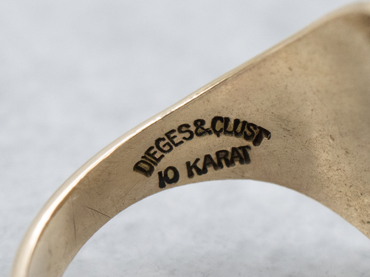 Vintage Gold Dieges and Clust "VC" Monogrammed Signet Ring