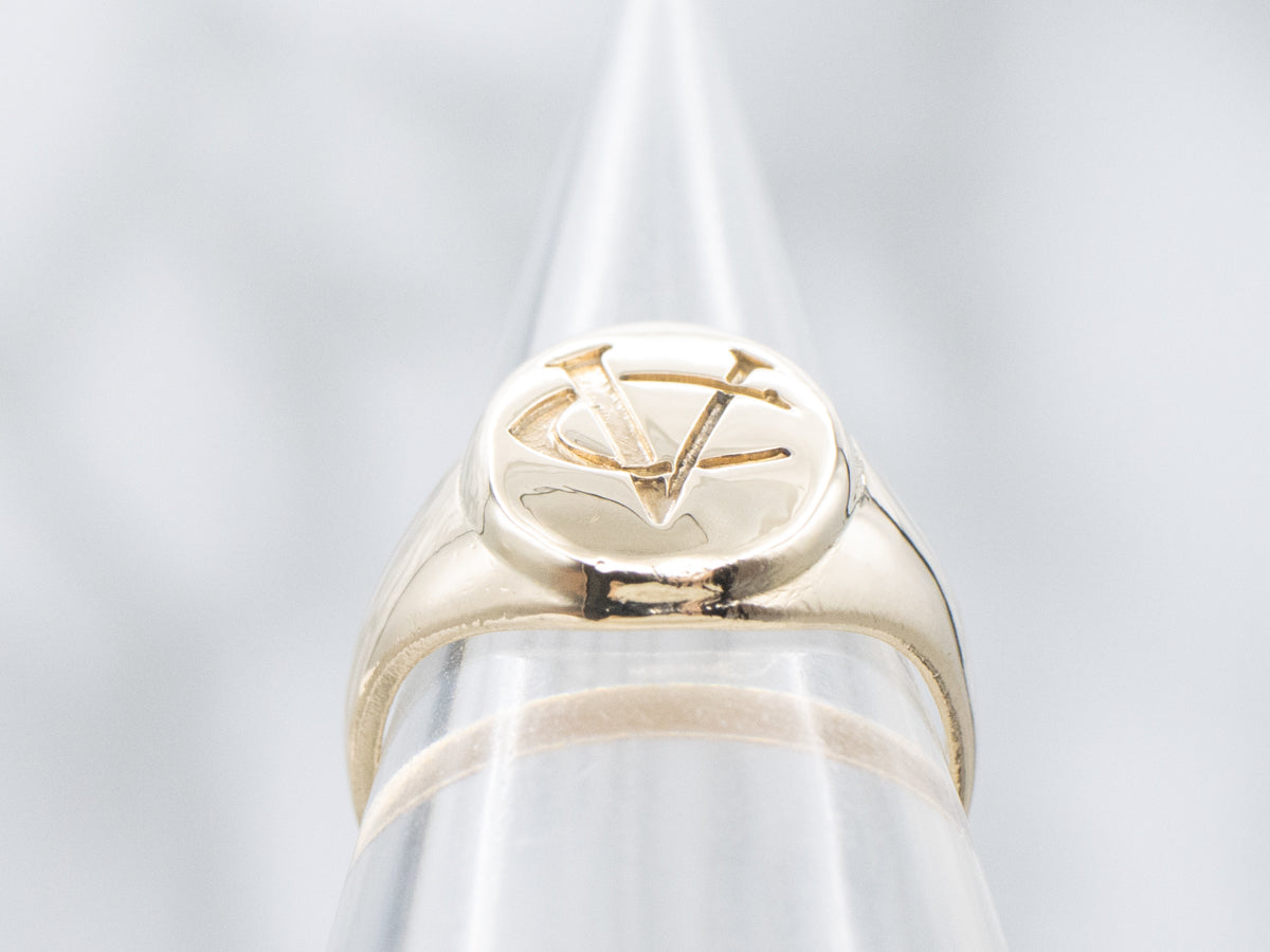 Vintage Gold Dieges and Clust "VC" Monogrammed Signet Ring
